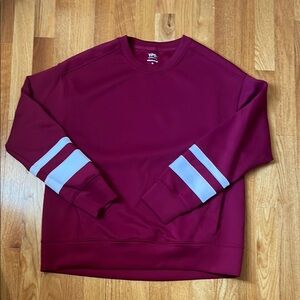 Maroon and White Womens top